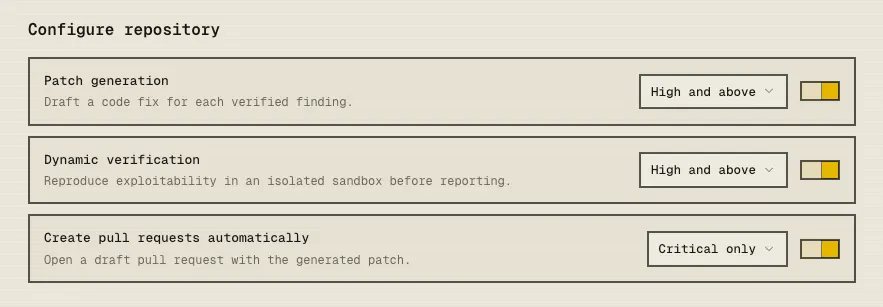 Repository configurations